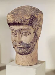Cabeça de um homem frisado, c.1800 aC