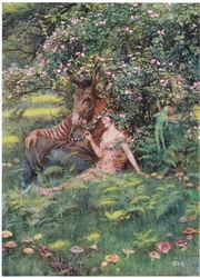 Bottom e Titania: "Venha sentar-se nesta cama florida" (litho)