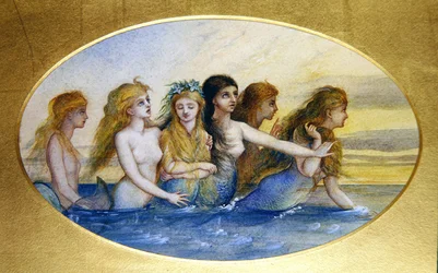 Sereias (aguarela sobre papel)
