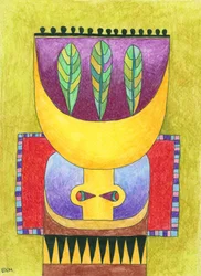 Figura tribal abstrata