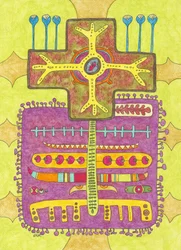 Estrutura abstrata orgânica vibrante