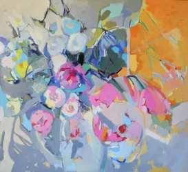 Flores em Estilo Abstrato