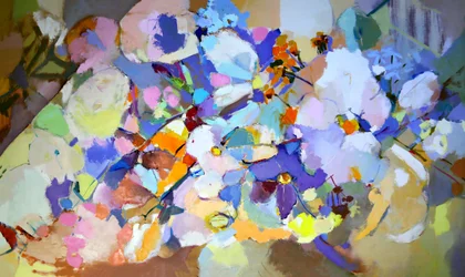 Bouquet abstrato vibrante