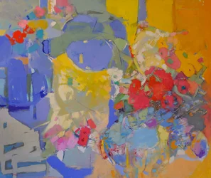 Abstrato floral vibrante
