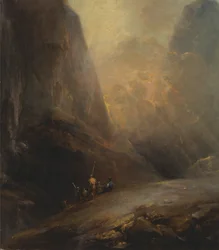 Paisagem de montanha com Banditti