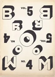Capa do volume 5, número 4, da revista de arte "Broom", c. 1921-1924 (litografia)