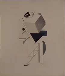 Cara forte. Estatueta para a ópera Vitória sobre o sol de A. Kruchenykh, 1920-1921