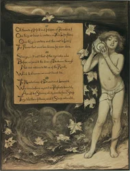 (Ilustração para o Rubáiyát de Omar Khayyám) O Presente escutando as vozes do passado