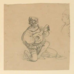Menino tocando alaúde