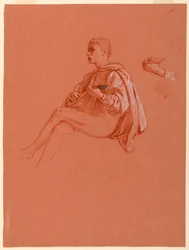 Desenho, Rapaz a tocar alaúde, 1871-72