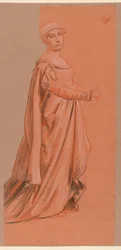 Desenho, Estudo de uma figura fantasiada de "Procissão de casamento", 1871-72