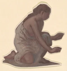 Estudo para banho de meninas gregas, c. 1872.