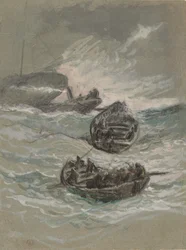 O naufrágio, c. 1880.