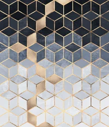 Cubos de ouro abstratos