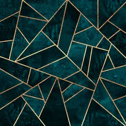 Geometria elegante em azul-petróleo