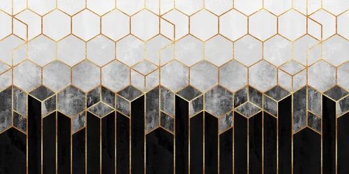 Hexágonos dourados modernos