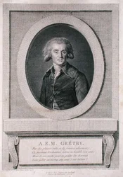 Andre Ernest Modeste Gretry (1741-1813) gravado por Louis Jacques Cathelin (1738-1804) 1786 (gravura)