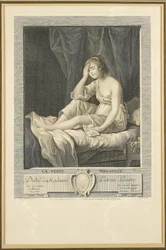 La Vertu Irresolue, gravada por Louis Dennel (1741-86) (gravura)