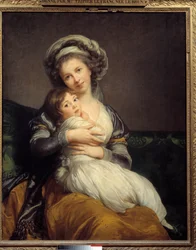 Madame Vigee-Le Brun e sua filha, Jeanne Marie-Louise (1780-1819) Pintura de Marie Elisabeth Louise Vigee Le brun (ou Vigee-Lebrun ou Vigee Lebrun) (1755-1842). 1789 Sun. 1,05 x 0,84 Musee du Louvre, Paris - Madame Vigee-Le Brun e sua filha, Jea Le Brun.