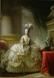 Maria Antonieta, arquiduquesa, rainha de França, filha da imperatriz Maria Teresa, irmã do imperador José II (pintura sobre tela)