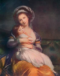 Louise Elisabeth Vigee Le Brun 1755-1842 com sua filha Jeanne-Lucie, 1786, 1911