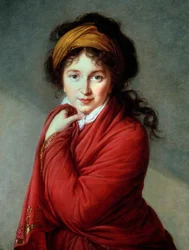 Retrato da Condessa Nathalie Golovine (Varvara Nikolaevna Golovina) (1724-1767) Pintura de Marie Elisabeth Louise Vigee Le brun (ou Vigee-Lebrun ou Vigee Lebrun) (1755-1842) Coleção particular do século XIX - Retrato da Condessa Nathalie Golovine (17