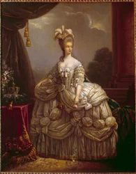 Retrato de Maria Antonieta de Lorraine Habsburg (1755-1793) Rainha de França Pintura de Marie Elisabeth Louise Vigee Le brun (ou Vigee-Lebrun ou Vigee Lebrun) (1755-1842) Século XVIII Compiegne, musee national du chateau