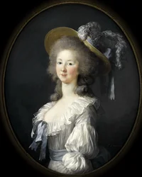Retrato de Maria Luísa de Saboia 1749-1792, princesa de Lamballe