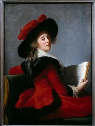 Retrato da Baronesa de Crussol. Pintura de Marie Elisabeth Louise Vigee Le brun (ou Vigee-Lebrun ou Vigee Lebrun) (1755-1842)