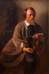 O escultor Jens Adolf Jerichau, o marido dos artistas, 1846