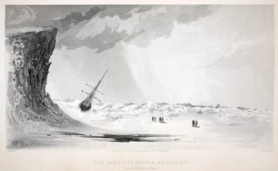 The Pack off Sylvia Headland, ilustração de "A segunda expedição Grinnell em busca de Sir John Franklin ... &39;, 1856