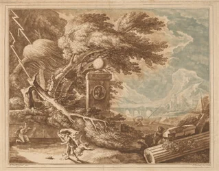 Paisagem tempestuosa heróica, 1724.