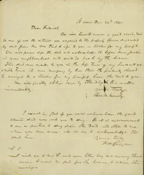 Carta a Frederick Saugrain de Eliza Kennerly, 24 de dezembro de 1841