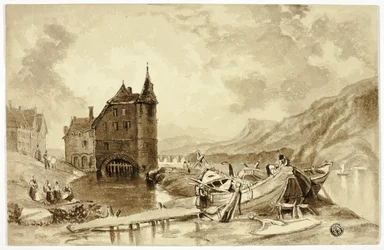 Barcos de pesca perto de Greves