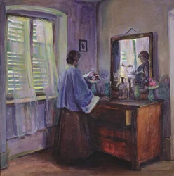 As persianas fechadas (óleo sobre tela)