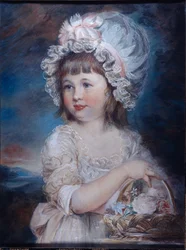 Retrato de Lady Henrietta Cavendish (aguarela e giz sobre papel)