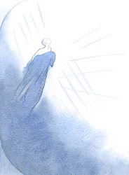 Uma alma que partiu (uma boa pessoa) emergiu de um fino casulo de amor-próprio e estava o tempo todo acelerando em direção à glória do Céu., 2001 (w - c no papel)