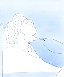 Uma pessoa fiel e humilde, que tentou agradar ao seu Salvador, pode morrer em paz, dizendo para si própria: "Tentei viver como uma boa amiga de Cristo", 2005 (aguarela sobre papel)