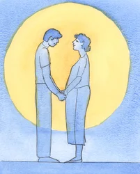 Um casal que realmente se ama, e realmente ama a Deus, deseja fazer a Sua Vontade, 2002 (w - c no papel)