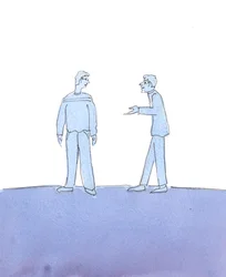 Uma pessoa que é curada da varíola fica fervorosa e alegre enquanto explica sua cura; e assim é quando as pessoas têm seus pecados perdoados e são gratas, 2004 (w - c no papel)