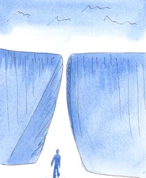 Um cristão sábio nunca diz: "Este caminho que tenho diante de mim é tão difícil ou doloroso que Deus não pode querer que eu o siga", 2005 (aguarela sobre papel)