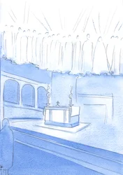 Todos os que fazem orações sinceras, durante o Santo Sacrifício da Missa, estão orando por Cristo e com os Santos do Céu, 2002 (w - c no papel)