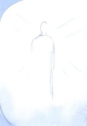 Enquanto louvava a Deus, na festa da Imaculada Conceição, vi o Cristo ressuscitado radiante e alegre, o Filho da Imaculada Mãe, 2002 (c - c no papel)