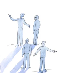 À medida que cada um de nós se move em direção ao Céu - pela graça de Deus - ou ao Inferno, 2004 (w - c no papel)