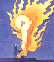 Na Missa rezamos com Cristo que chega ao Pai no amor ardente do Espírito Santo, 2000 (w - c no papel)