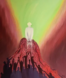 Na Missa, como um pescador, Jesus atrai para o Seu Reino aqueles que O amam, 2001 (óleo a bordo)