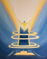 Na missa, o Espírito Santo nos une a Cristo como milho amarrado em um único feixe, 2.000 (óleo a bordo)