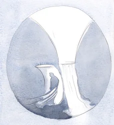 Pela desobediência, uma alma se afasta de Deus para enfrentar outra direção; nesse giro, é como se fechasse uma válvula., 2001 (a - c no papel)