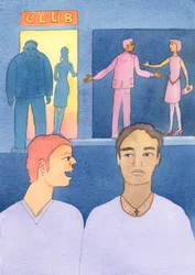 Através da intercessão e da oração, damos uma ajuda poderosa às pessoas que, em ocasiões de pecado, são tentadas a agir mal, 2004 (aguarela sobre papel)