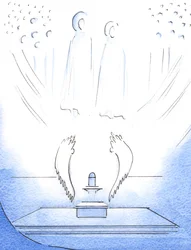 Por representações, em nossos santuários, de realidades celestiais, as pessoas acham mais fácil orar: corações e mentes são elevados a Deus, 2003 (w - c no papel)